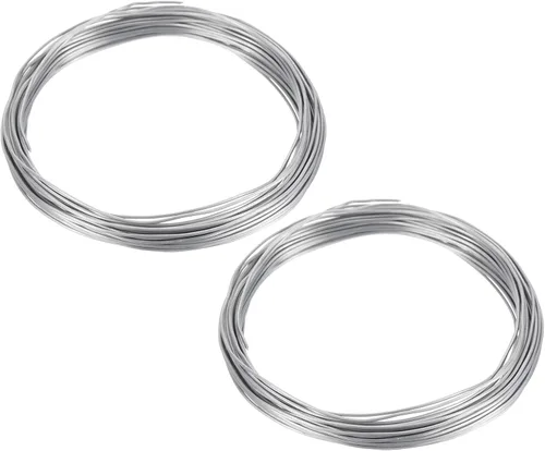 Miniatura 8 de PATIKIL Alambre de entrenamiento para bonsái de 0.039 pulgadas, 2 rollos de tallos de alambre floral de aluminio anodizado para árbol de 65.6 pies