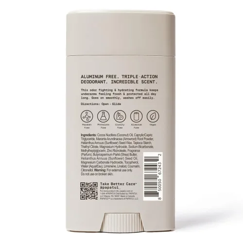 Miniatura 11 de PAPATUI by Dwayne Johnson Desodorante sin aluminio para hombres, protección de olores, absorción de humedad, fórmula nutritiva para la piel, Cedar