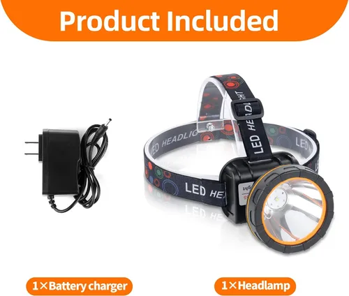 Miniatura 3 de Luces de caza de mapache superbrillantes, linterna frontal LED de alto lúmen con 2 modos de luz, linterna impermeable y recargable, perfecta