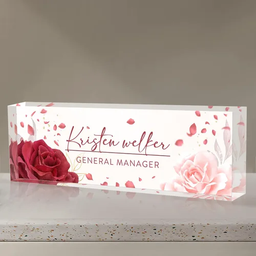 Miniatura 37 de Placa de nombre de escritorio personalizada, placas de identificación acrílicas personalizadas para escritorio, accesorio de oficina para mujeres
