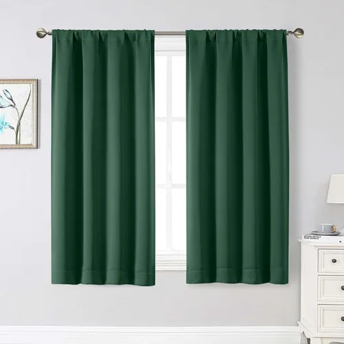 Miniatura 171 de Cortinas opacas para dormitorio, sala de estar, juego de 2 paneles de 54 pulgadas de largo, cortinas de oscurecimiento de habitación con aislamiento