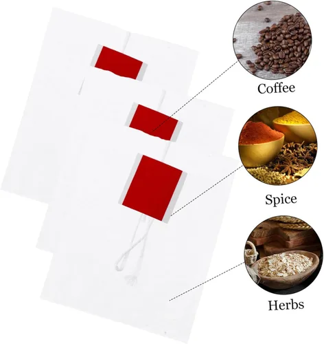Miniatura 4 de SMASOLO 100pcs Nylon Bolsa de Té Filtro 2.3x2.8 in Sellado Calor Hojas Sueltas Bolsas de Colador de Té Desechable Triangular Infusor Elaboración