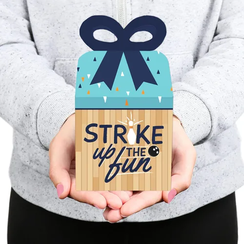 Miniatura 8 de Big Dot of Happiness Strike Up the Fun - Bolos - Cajas de regalo cuadradas - Cajas de regalo para fiesta de cumpleaños o baby shower - Juego de 12