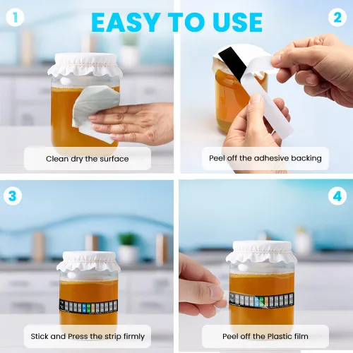 Miniatura 4 de Tira de termómetro horizontal adhesiva, pantalla digital de temperatura para fermentación, elaboración de cerveza, vino, cerveza, kombucha
