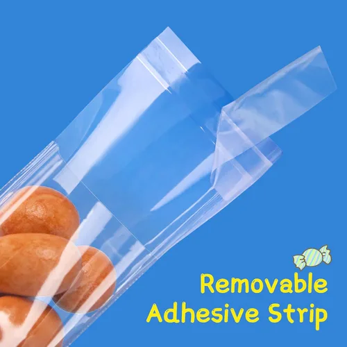 Miniatura 4 de 2x10 Pulgadas 240 Piezas Bolsas Transparentes para Palitos de Pretzel, Bolsas de Celofán Autoadhesivas y Resellables para Empaquetar Palitos