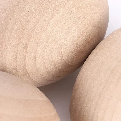 Miniatura 8 de ZOENHOU 40 huevos de Pascua de madera de 2.4 x 1.8 pulgadas para pintar, huevos de Pascua de madera sin terminar de calidad, huevos de madera sin