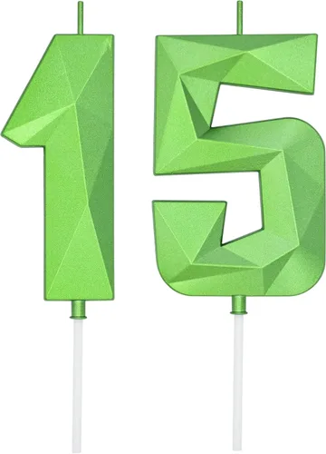 Miniatura 232 de DERVENTA Velas de cumpleaños con números grandes, 3D, color rosa, 3.7 pulgadas, decoración para tartas de fiesta, 1 pieza (número 3 rosa)