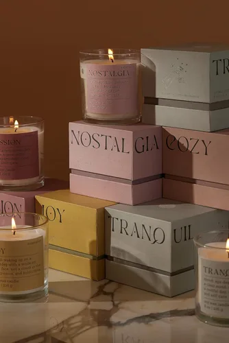 Miniatura 5 de Paddywax Scented Candles Mood Collection - Vela fragante en caja en recipiente de vidrio, 8 onzas, Nostalgia
