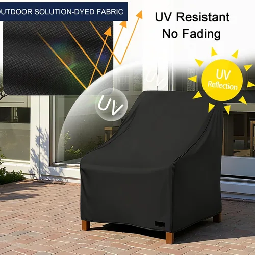 Miniatura 3 de NettyPro Fundas para Sillas de Patio Impermeables para Muebles de Exterior Sillón Giratorio Reclinable Mecedora Lounge Asiento Profundo, Se Adapta