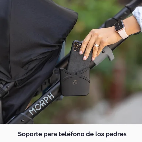 Miniatura 8 de Baby Trend Morph Cochecito Modular de Individual a Doble, Dash Black