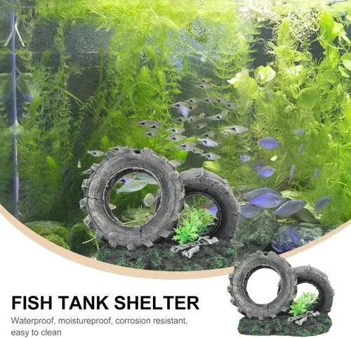 Miniatura 5 de DOITOOL Escondite de peces y camarones, decoración de coches, accesorios de escritorio, escondite de peces, escondite de acuario, decoración
