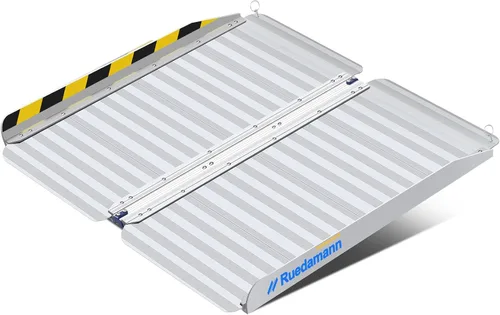 Miniatura 11 de Ruedamann Rampa para silla de ruedas de 2 pies, rampa portátil para silla de ruedas para la entrada del hogar, diseño más ancho, rampas plegables