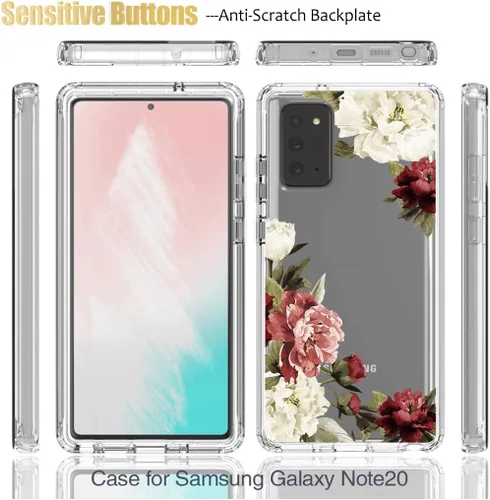 Miniatura 5 de Funda para Galaxy Note 20 5G/Samsung Note 20 SM-N981U con protector de pantalla de vidrio templado, funda protectora de cuerpo completo