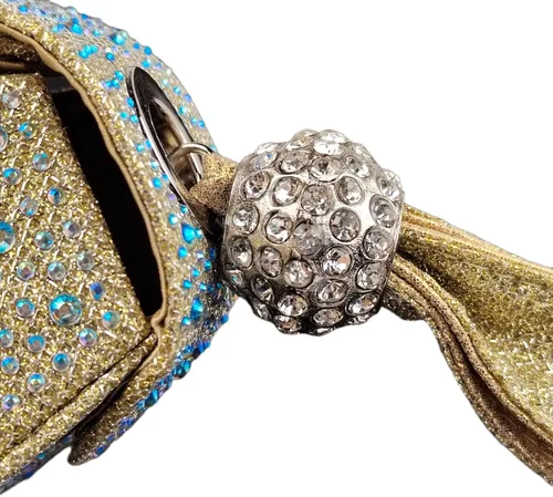 Miniatura 5 de Bolso de noche único con diamantes de imitación para mujer, bolso de mano triangular