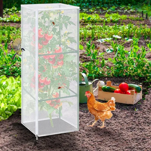 Miniatura 6 de 3 piezas de red para pájaros de jardín, cubierta para plantas para jaula cuadrada de tomate, 59" x 17.7" barrera contra insectos y pájaros, red