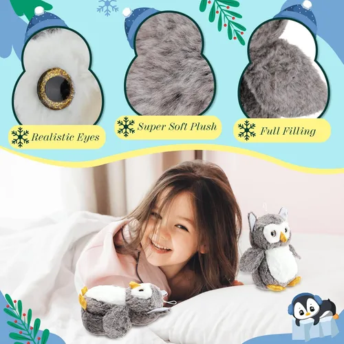 Miniatura 3 de Jenaai 6 piezas de animales de peluche de búho para bebés, juguete de peluche suave, búho relleno, recuerdos de fiesta de mago para niños pequeños