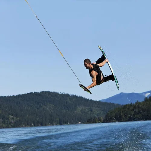 Miniatura 7 de Dyneema - Cuerda de wakeboard de 75 pies, cuerda de wakeboard no elástica y mango de esquí acuático para deportes acuáticos, 4 secciones cuerda