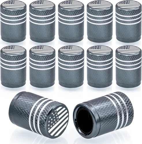 Miniatura 31 de 4 piezas tapones de válvula de neumático en forma de dados, cubiertas universales de válvula de neumático a prueba de polvo con núcleo de cobre
