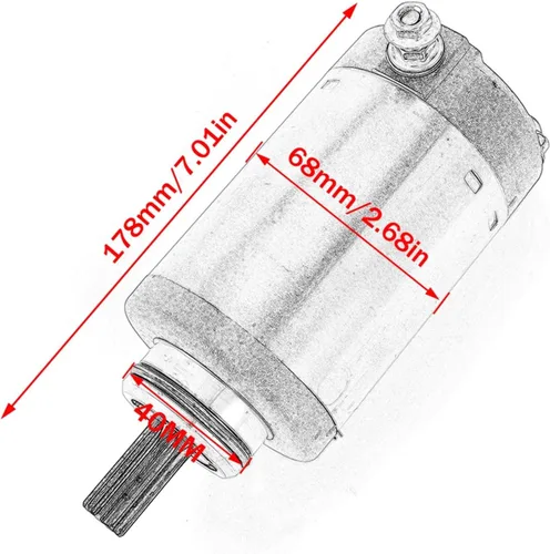 Miniatura 6 de Starter Motor Compatible with Arctic Cat 0825-011 0825-024 0825-013 ATV 650 H1 FIS Prowler 550 700 650 XT International H1 XT EPS XTX M4 HDX