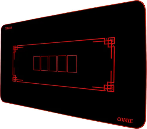 Comie Texas Hold'em Mat de 47 x 23 pulgadas, tablero de mesa portátil de 0.157 in de grosor con bordes con dobladillo, repelente al agua, grado
