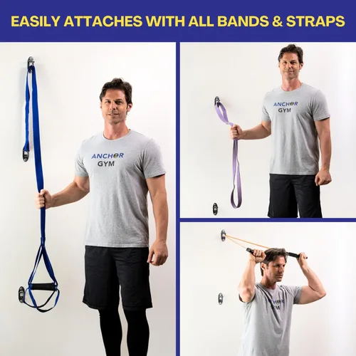 Miniatura 3 de The Anchor Gym Anchor Gym-Mini H1 (juego de 3) – Plataforma modular de enganche de pared para bandas de resistencia, correas de suspensión, correas