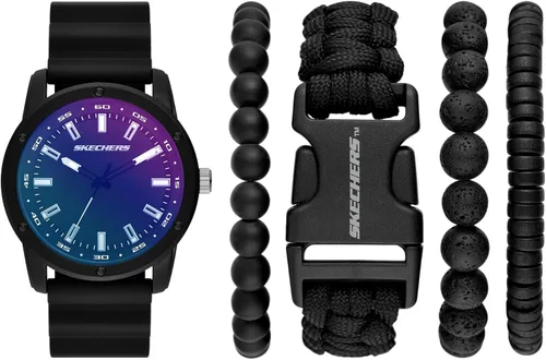 Miniatura 17 de Skechers Set de Regalo para Hombre con Reloj y Pulsera Apilable o Correa Intercambiable