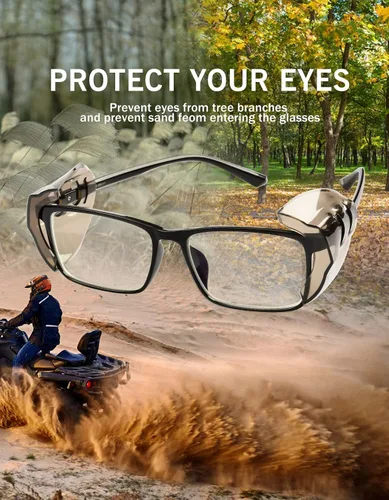 Miniatura 2 de 2/4 pares de protectores laterales para lentes graduados, protectores laterales flexibles para lentes graduados, se adaptan a anteojos pequeños a