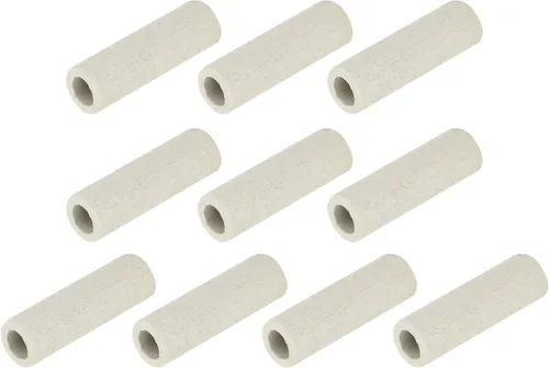 Miniatura 9 de uxcell 10 unids 0.079 in diámetro tubo de cerámica aislado cable electrónico paquete de aislamiento térmico protección de un solo orificio, 0.157 in