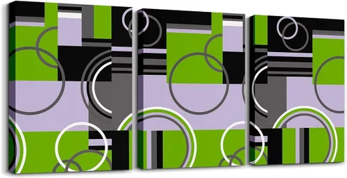 Miniatura 44 de Erosebridal Bohemian Wall Decor 12"x16" 3 Piece Country Southwestern Canvas Wall Art Boho Aztec Arrows Diamond Poster Print Black Gray Geometric