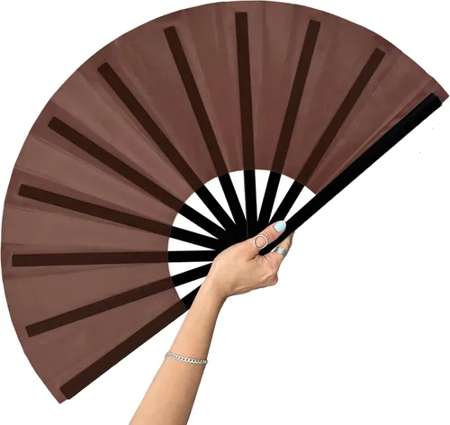 Miniatura 22 de Ventilador grande de 13 pulgadas para baile de línea, abanicos de mano para mujer, plegables, botas en el suelo, portátil para exteriores, boda