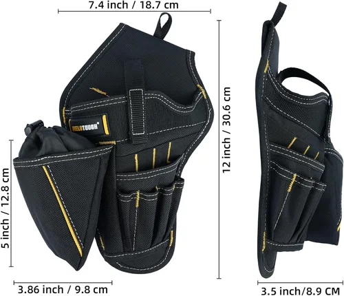 Miniatura 2 de MELOTOUGH Funda para taladro con portabrocas, funda para atornillador de impacto, funda resistente para cinturón de herramientas