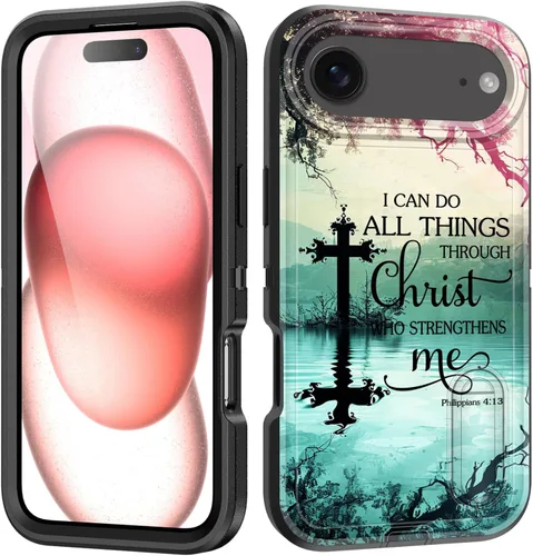 Miniatura 106 de Funda para iPhone Air con soporte integrado, a prueba de golpes, polvo y caídas, 3 capas, grado militar, funda protectora para iPhone Air de 6.5