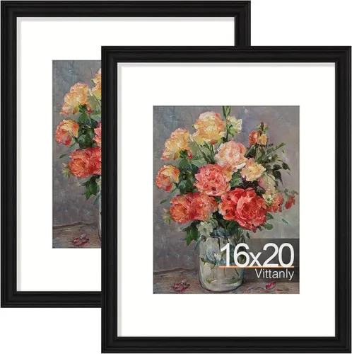 Miniatura 80 de Vittanly - Juego de 2 marcos de fotos de 8 x 10 pulgadas, marco de fotos vintage ornamentado para pared o mesa, muestra fotos de 5 x 7 pulgadas