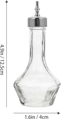 Miniatura 2 de Garneck Glass Shaker - Paquete de 2 botellas de vidrio amargas botella de barman botellas de amargo vintage, coctelera profesional japonesa
