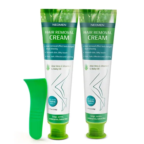 Miniatura 8 de Crema depilatoria para hombres y mujeres: depiladora sin dolor para pieles sensibles y áreas íntimas, hidratante con aloe vera y vitamina E, segura
