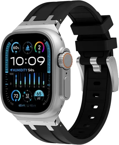 Miniatura 9 de Apple Watch Band para iWatch Ultra Series, correa de reloj de silicona para hombres, diseño fresco, compatible con Apple Watch de 1.929 in, 1.772