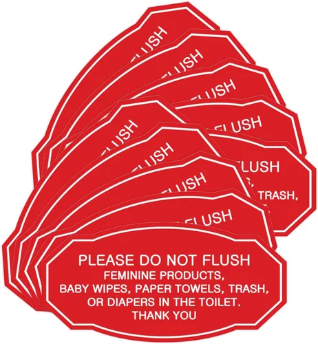 Miniatura 68 de Signs ByLITA Letrero de etiqueta victoriana Please Do Not Flush (Lt Gray), pequeño, 1 paquete Gris claro