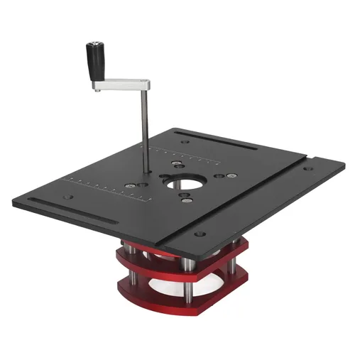 TOPINCN Router, Diseño Estándar Firma Fijación Aleación de Aluminio Acero Inoxidable Universal Router Mesa Lfit Manual de Elevación para (Negro)