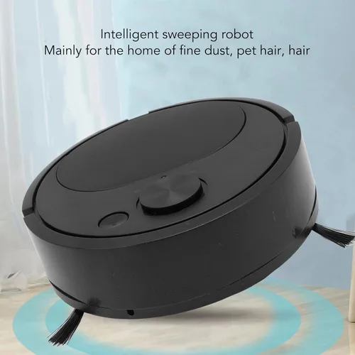 Miniatura 4 de Ejoyous Robot aspirador, multifuncional mini robot de barrido inteligente con carga USB para pisos de madera, azulejos y alfombras (negro)