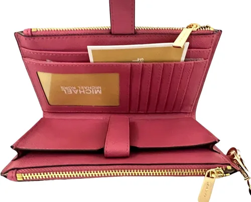 Miniatura 5 de Michael Kors - Billetera de viaje con doble cremallera, para mujer, modelo Jet Set, con correa para la muñeca