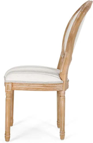 Miniatura 8 de Christopher Knight Home Camille - Sillas de comedor tradicionales de terciopelo, 2 piezas, color gris y blanco brillante Línea gris + natural