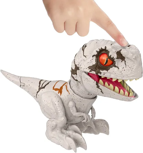 Miniatura 3 de Mattel Jurassic World Dominion Uncaged Rowdy Roars Atrociraptor Fantasma Dinosaurio Figura de Acción, Juguete con Movimiento Interactivo y Sonido