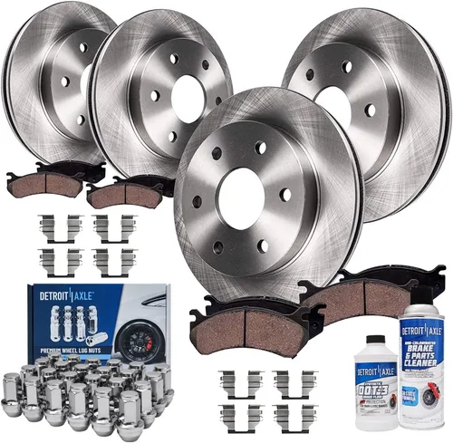 Miniatura 94 de Detroit Axle - Rotores de freno para Nissan NV2500 NV3500 NV1500 NV1500 2012-2021, repuesto de rotores de freno de disco: rotor delantero de 14.17