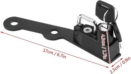 Miniatura 8 de Cerradura para casco de motocicleta, mini gancho de montaje en manillar con 2 llaves, cerradura de seguridad antirrobo para MT-09 FZ-09 FJ-09 XSR900