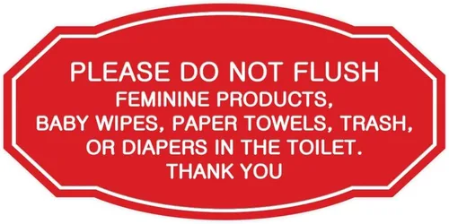 Miniatura 21 de Signs ByLITA Letrero de etiqueta victoriana Please Do Not Flush (Lt Gray), pequeño, 1 paquete Gris claro