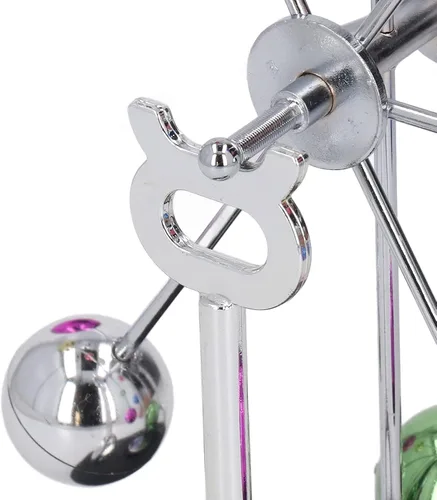 Miniatura 7 de KENANLAN Bola giratoria de la rueda de la fortuna, rotación magnética eléctrica de la rueda de la fortuna juguete colorido de la bola del metal