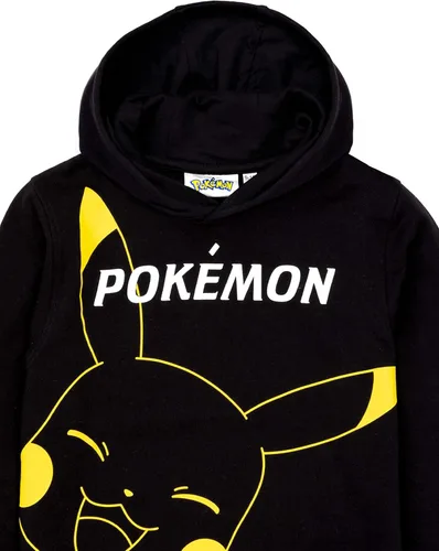 Miniatura 5 de Pokemon Sudadera con capucha para niños y niños, diseño de Pikachu, color negro