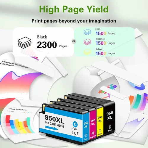 Miniatura 3 de 950XL 951XL - Cartuchos de tinta compatibles con HP 950 951, paquete combinado compatible con HP 950 951 para HP Ink 950 951 Combo Pack