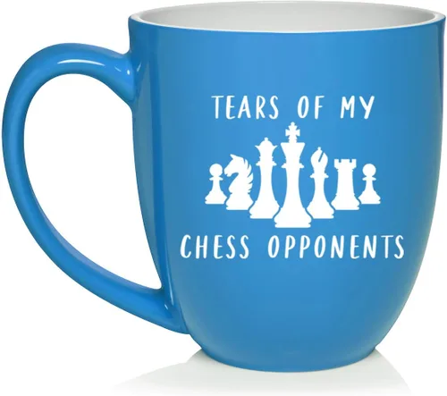 Miniatura 7 de Daylor Taza de café de cerámica con diseño de los oponentes de las lágrimas de mi ajedrez, regalo para ella, él, amigo, compañero de trabajo