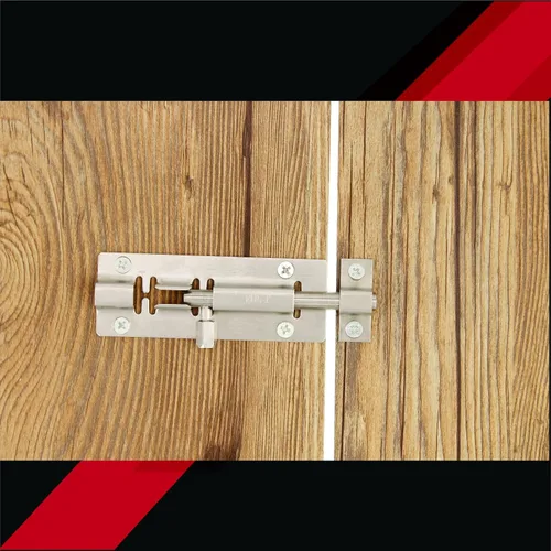 Miniatura 7 de BT002 - Cerradura de perno de barril de 4 pulgadas, cerradura de puerta gruesa de alta calidad, cerradura deslizante de acero inoxidable con 12